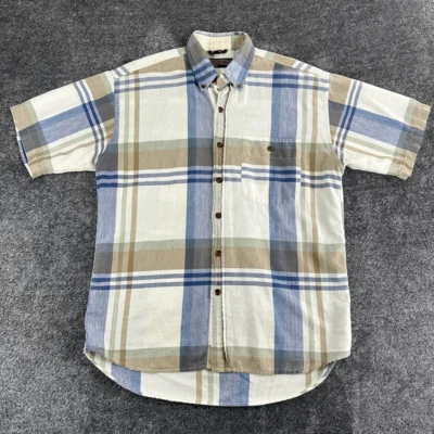 Vintage JanSport Shirt Mens M Short Sleeve Plaid Button Down Shirt - Image 1 of 4