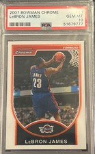 2007 Bowman Chrome #23 LeBron James Cavaliers PSA 10 GEM MINT Low Pop