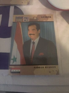 SADAAM HUSSEIN Iraq 1991 Pro Set Desert Storm #69 Rookie Card Comes In A Sleeve - Picture 1 of 2