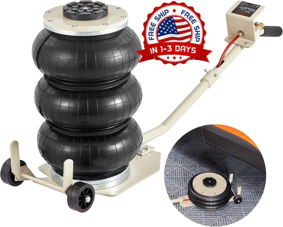 VEVOR Air Jack 3 Ton/6600 lbs Triple Bag Air Jack blue