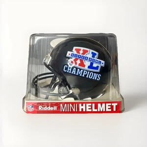 Pittsburgh Steelers Super Bowl XL Champions Black Riddell Football Mini Helmet - Picture 1 of 5