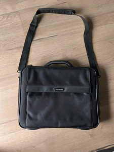Grand sacoche pour ordinateur portable Samsonite en toile noire avec sangle tout état neuf d'origine - Photo 1/13