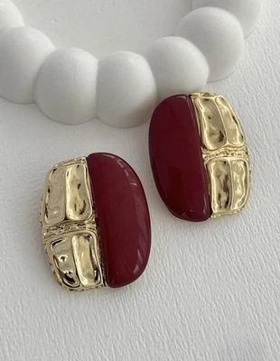 ZARA СТИЛЬ КРАСНЫЙ КОРЕНАСТЫЙ СЕРЬГИ НОВЫЙ СЕЗОН - Изображение 1 из 4