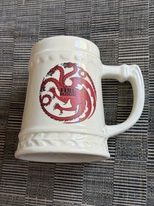 Game of Thrones Beer Stein Coffee Mug Ceramic Official Retired Rare Red Dragon - Picture 1 of 9