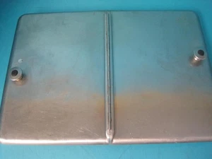 VINTAGE FOLDING FREEZER/ICE CREAM CHEST DIPPER COOLER LID 16X11" STAINLESS STEEL - Picture 1 of 14