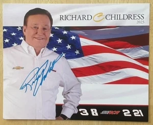 RICHARD CHILDRESS, 100 % AUTHENTISCH HANDSIGNIERTES 8" x 10" FOTO, RENNLEGENDE! - Bild 1 von 1