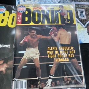 ALEXIS ARGUELLO/SUGAR RAY LEONARD World Boxing Magazine May 1982 Protected - Picture 1 of 2