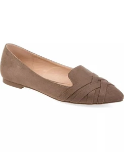 Journee Collection Mindee flache Damenschuhe taupe Größe 6,5 Slipper spitz zulaufend - Bild 1 von 10