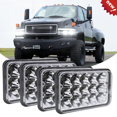 4 faros LED de 4x6 pulgadas lámpara de haz alto/bajo para GMC C4500 C5500 2003-2009 Foto 1 de 4