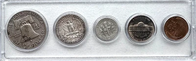 1957 Year Set of 5 Coins US, what you see is what you will get! - Image 1 of 2