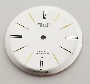 Poljot de Luxe 23 Jewels Watch Dial Vintage USSR Russian Soviet #8 - Imagen 1 de 6