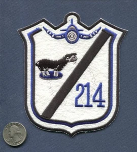 VMF-214 BLACKSHEEP 5" Felt WW2 USMC F4U CORSAIR Pappy Boyington Squadron Patch - Picture 1 of 1