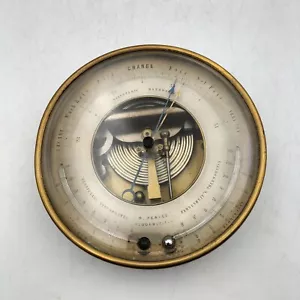Victorian Brass Holosteric Wall Barometer - H Pearce - Picture 1 of 7