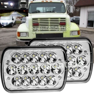 2x Faros LED 7x6"" HI-LO Fit International Harvester 4700 4800 4900 8100 2B1 Foto 1 de 4