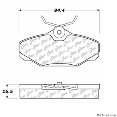 Centric Rear Disc Brake Pad for Taurus, Sable, Continental (300.06100) - Image 1 of 4