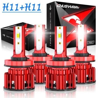 For Infiniti EX35 2008-2012 4X Combo LED Headlights Bulbs Kit High Low Beam - Image 1 of 4