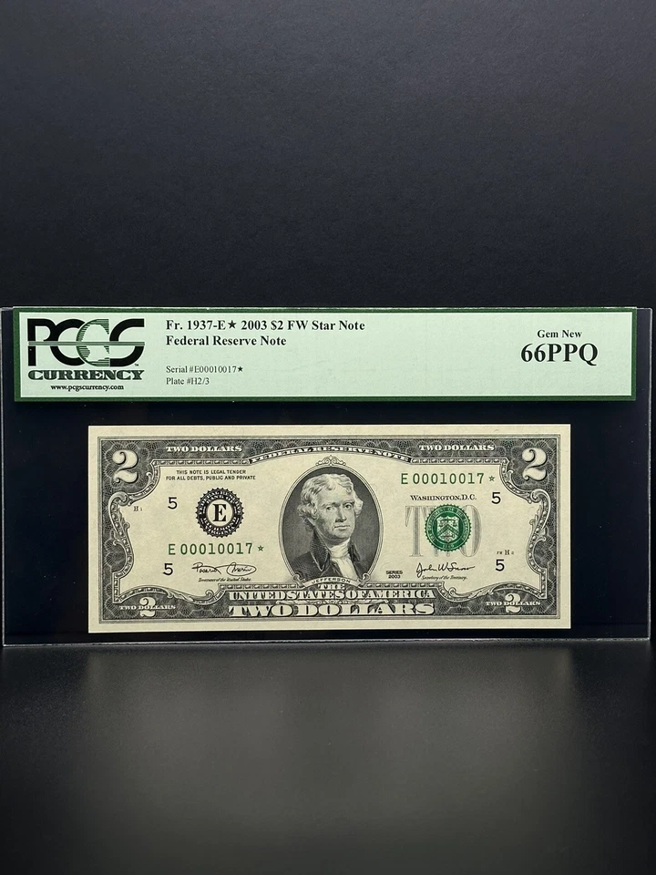 2003- $2 DOLLARS BILL STAR NOTE Low Printed Very Nice Piece For Your Collection  - Image 1 of 3