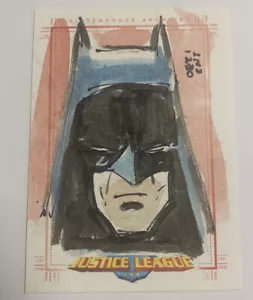 JUSTICE LEAGUE SKETCHAFEX SKETCH CARD BATMAN TRADING CARD - Picture 1 of 3