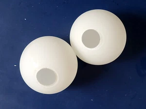 2x Lampenschirme Kugel Glaskugel 8 cm weiß Glas - Bild 1 von 2