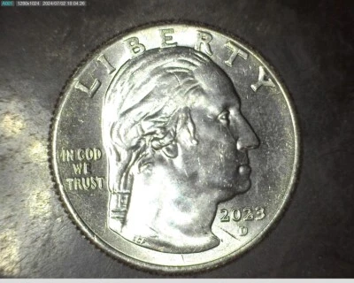 2023-D Eleanor Roosevelt Quarter Error. CRACK ! Uncirculated Condition - Image 1 of 4