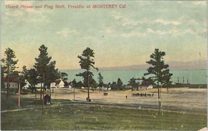 Postcard California CA Monterey Guard House & Flag Staff Presidio - Picture 1 of 2