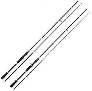 Fishing Spinning Rod Carbon Fiber Medium Fast Lightweight Portable Black 7ft 8ft - Picture 1 of 14