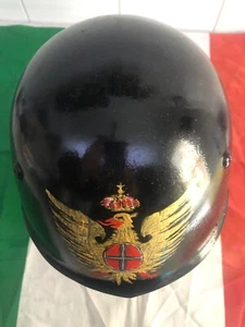 ELMETTO GENERALE M33 FREGIO DORATO SABAUDO RESTAURATO NO CAPPELLO BERRETTO WW2 - Foto 1 di 7