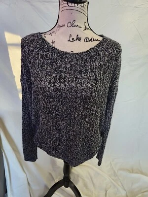 Suéter Terciopelo Brillante Negro y Plateado Talla Grande Foto 1 de 3