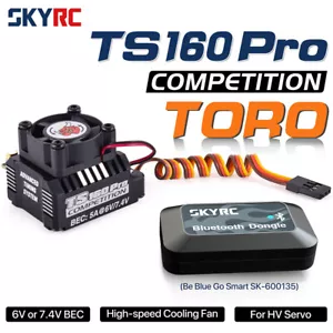 SKYRC TORO TS160 160A ESC sin escobillas con BEC de 6 V/7,4 V para coche rastreador 1/10 - Imagen 1 de 25