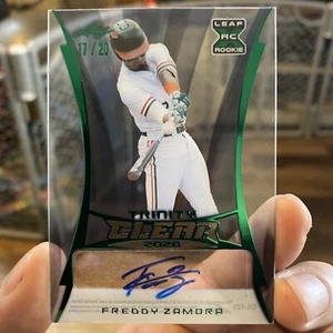 Autografo 2020 Leaf Trinity CLEAR Freddy Zamora 17/25 • RC • NM - Foto 1 di 5