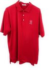 Peter Millar Duża czerwona koszulka golfowa z poli/spandexu TPC z logo Scottsdale IFMA