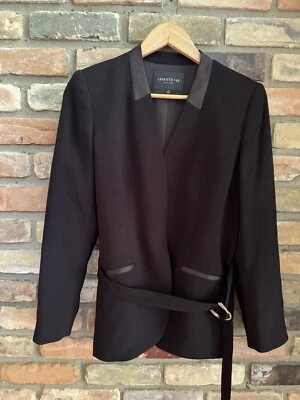 Chaqueta estilo esmoquin negra elegante Lafayette 148 nueva sin etiquetas 8 Foto 1 de 4