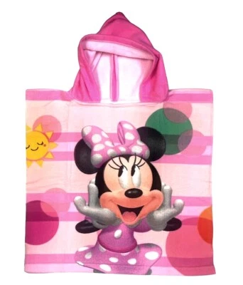 Minnie Mouse Poncho Bambini, accappatoio mare, asciugamano con cappuccio, Disney - Immagine 1 di 4