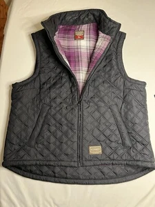 Schmidt Ropa de Trabajo Negro Acolchado Nylon Chaleco Morado Cuadros Interior Mujer XL - Imagen 1 de 16