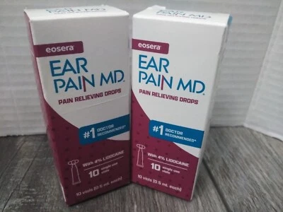 耳痛 MD 疼痛缓解滴带 4% LIDO...每瓶 10 个一次性表盘 (2PK) — 第 1/3 张图片