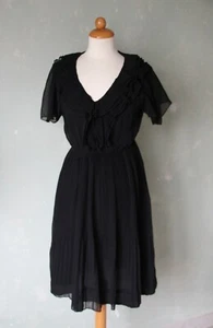 Kleid Abendkleid schwarz kleine Schwarze Rüschen schick Größe 40 L / 42 XL - Bild 1 von 2