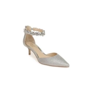Jewel Badgley Mischka elegante Damen-Pumps Robles spitz zulaufend Größe 10 defekt - Bild 1 von 7