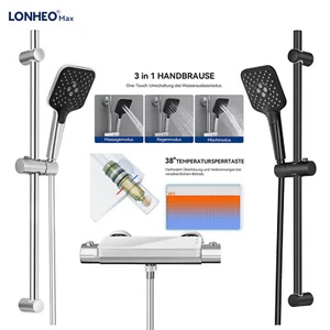 Duschstange Duschgarnitur Duscharmatur Thermostat Mit Handbrause Duschset DE - Bild 1 von 22