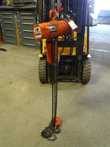 Columbus McKinnon CM Valustar 1 Ton Electric Chain Hoist 20ft Chain Multi Voltag - Picture 1 of 11
