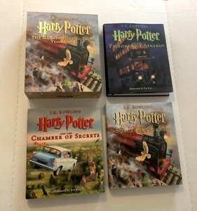 Harry Potter: The Illustrated Editions Years 1 & 2 & 3 Sorcerer Chamber Azkaban - Picture 1 of 15