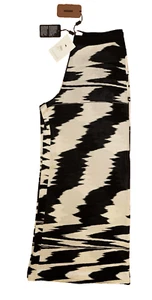 MISSONI BLACK WHITE LOOSE WIDE LEG ELASTICATED WAIST STRETCH SIZE L NEW TAGS - Picture 1 of 13