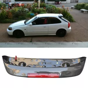 Carbon Fiber For Honda Civic EK9 96-00 Rear Trunk Wing Spoiler With LED Light - Picture 1 of 12
