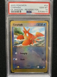 2003 Pokemon EX Dragon Corphish Reverse Foil 53/97 PSA 10 Gem Mint - Picture 1 of 2