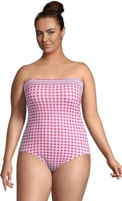 Nuevo con etiquetas Traje Lands' End Draper James X Bandeau de una pieza para mujer talla 18 $90 6D502 Foto 1 de 2