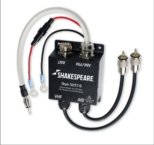 Shakespeare 5257-S Antenna Splitter f/VHF Radio, AIS Receiver & AM/FM Stereo - Foto 1 di 3