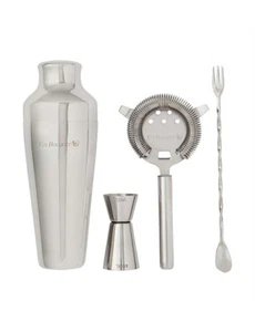 36723 VIN BOUQUET 4 PIECE STAINLESS STEEL COCKTAIL MIXING SET ALCOHOL SPIRITS - Foto 1 di 2