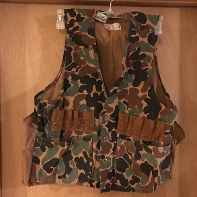 Vintage Game Winner Sportswear Duck Camo Vest Mens Hunting Shooting Medium - Image 1 of 3