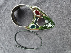 Cubierta plana del panel de tablero del tanque de gasolina Harley WL WLA WLC WLD Cateye 4516-39N cromada - Imagen 1 de 4