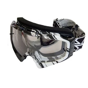 ONE OCCHIALE MASCHERA CROSS SPLASH COLORE BIANCO / NERO ENDURO GLASSES HUSQVARNA - Foto 1 di 1