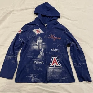 Arizona Wildcats Bedazzled Cremallera Completa Sudadera con Capucha Chaqueta Juvenil Niña’s Azul P. Michael - Imagen 1 de 20
